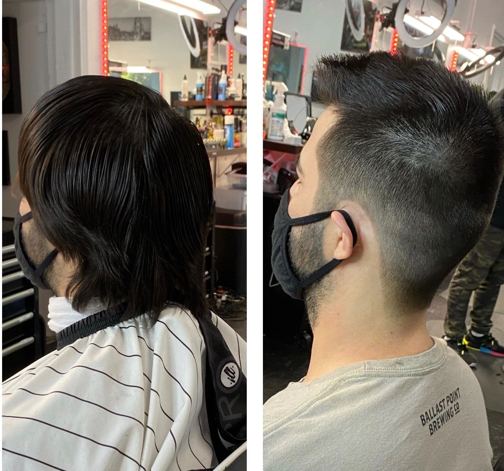 Before and after — cut and style